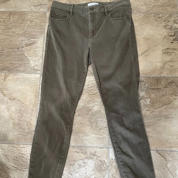 Ann Taylor LOFT Khaki Leggings Soft Denim Skinny Jeans - Picture 3 of 10